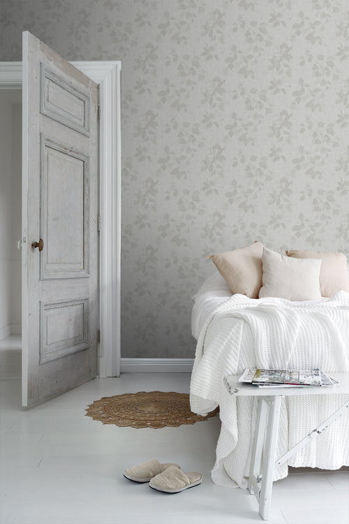 Borastapeter behang bladeren grijs - 53 cm x 10.05 m - 660334 - vtwonen shop