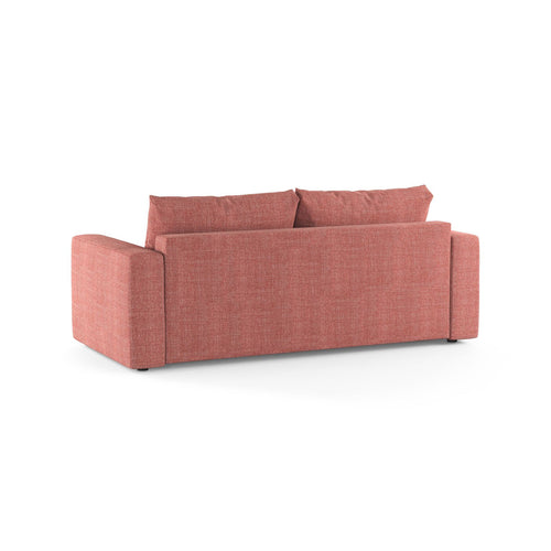 Cosmopolitan Design - Converteerbare bank Grena 3-zits, structurele stof rood - 100x205x90cm