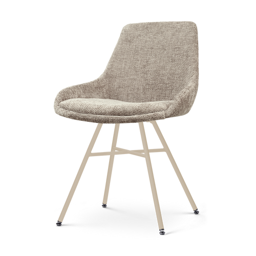 Nolon Noa-Isa eetkamerstoel bruin - beige onderstel