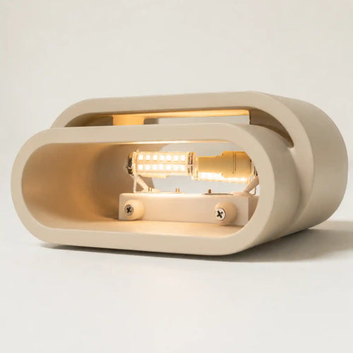 Artdelight wandlamp Metz - 2 lichts - 9  x 16   cm - beige