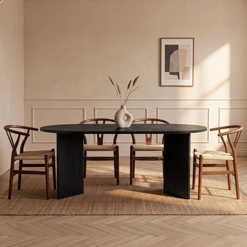 Calicosy - Eettafel met afgeronde randen SABLE - 89,5x180x75 cm