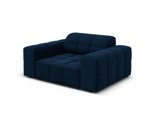 Cosmopolitan Design Fauteuil Chicago flueel koningsblauw - 102x132x78cm