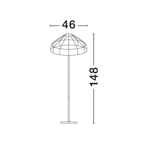 Nova Luce CAPA Vloerlamp naturel, zwart, bruin E27 1x12W