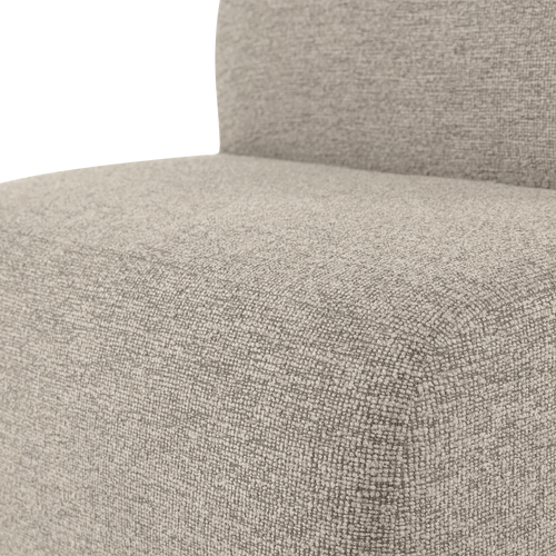WOOOD eetbank 84 cm rugleuning Mojo Base - Bouclé - Beige - 83x84x76