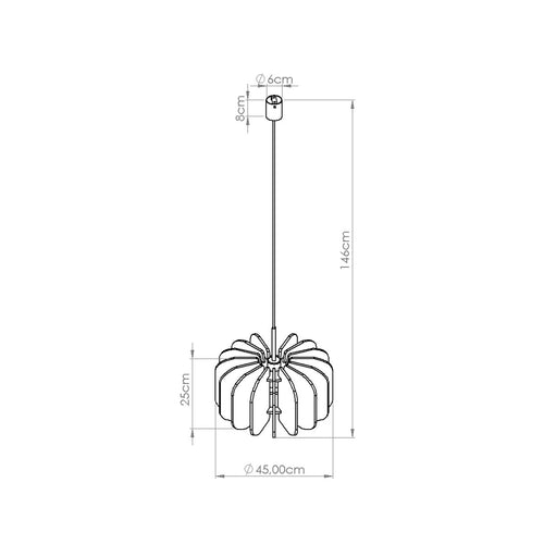 Sollux Lighting Hanglamp MULA 45 beige - 45x45x146cm