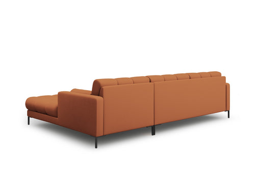Cosmopolitan Design rechter hoekbank Bali 5-zits, structurele stof, baksteen - 185x293x75cm