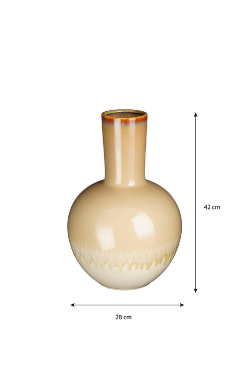 Mica Decorations Holm Vaas - H42 x Ø28 cm - Keramiek - Crème