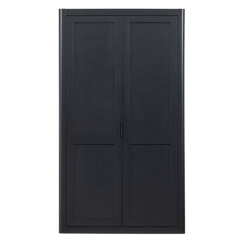 WOOOD opbergkast Gunnar - Grenen - Matzwart/Mud - 217x120x48