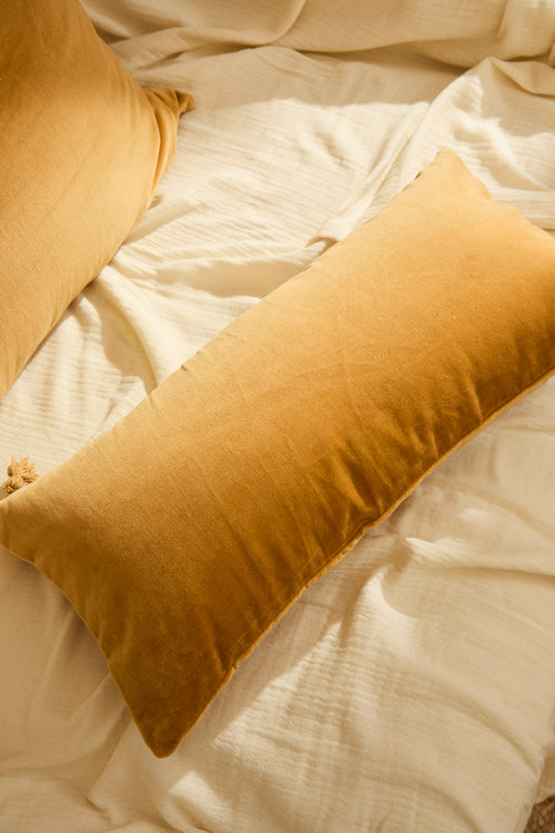 Calma House Kussenhoes Velour - Mosterd - 30x60
