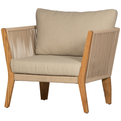 WOOOD loungestoelen San Remo - Teak - Zand - 70x88x96 - vtwonen shop