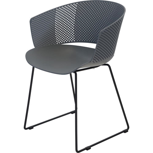 Lesli Living bistrostoel Orly - grijs - 58,5x45,5∕53x79cm - set van 4
