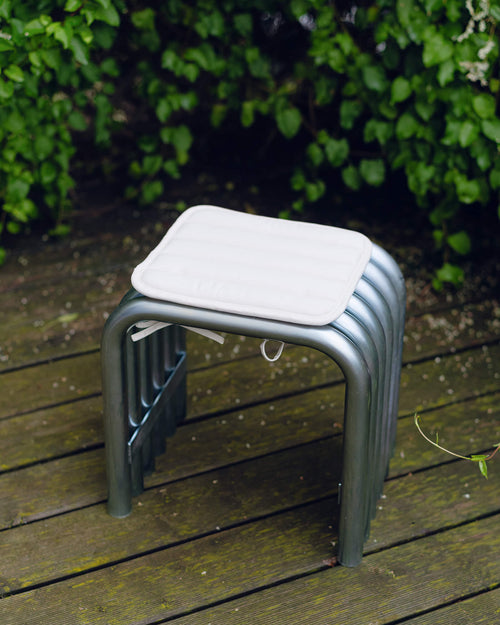 noo.ma Nokk Stool Cushion - waterdicht zitkussen voor buiten, Piazza Beige, 33 x 29,5 x 1 cm