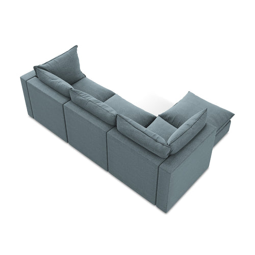 LaMiaSofa hoekbank links Ravenna - bouclé - jeans - 255x165x77
