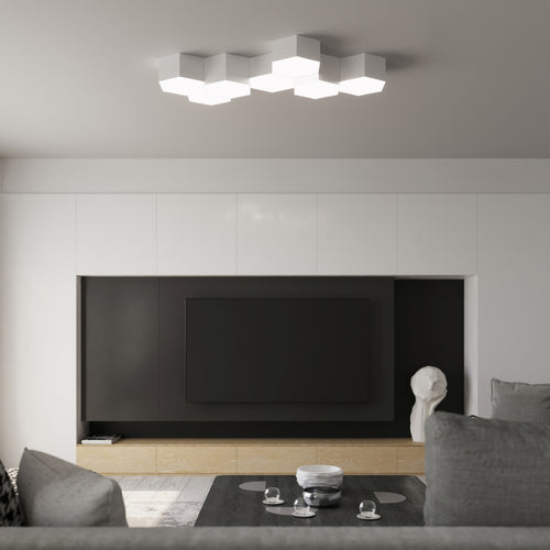 Sollux Lighting Plafondlamp SUNDE 15 wit - 30,5x26,5x15,5cm