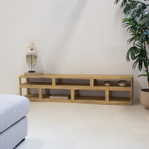 Giga Meubel Tv-meubel Eline - Mangohout - Naturel - 200x35x45cm - vtwonen shop