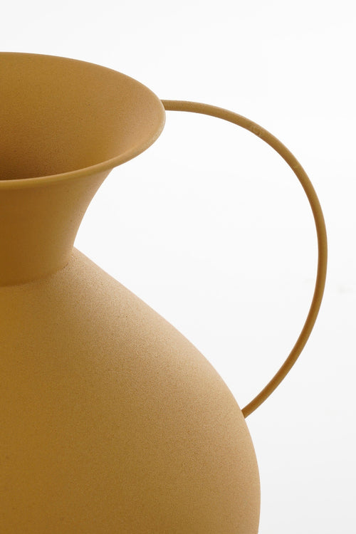 Mica Decorations Gyge Vaas - L30 x B24 x H37 cm - Metaal - Geel