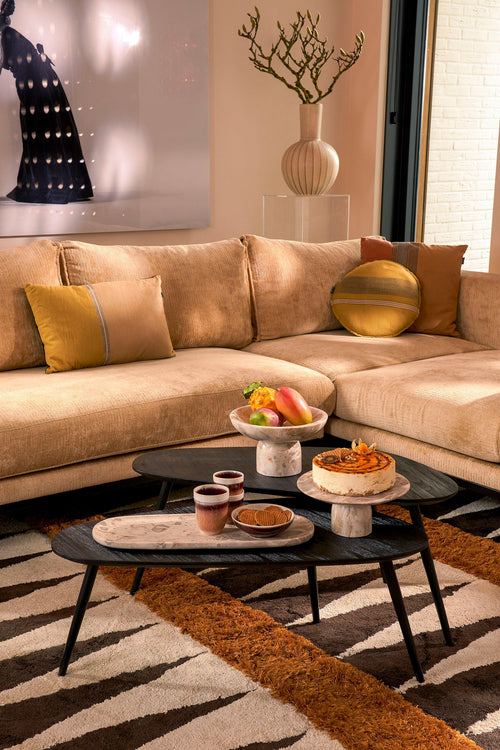 Mica Decorations Jailey Bijzettafel - Set van 2 - L84 x B39 x H39 cm - Gerecycled Hout - Zwart - vtwonen shop