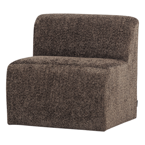 WOOOD eetbank 84 cm rugleuning Mojo Base - Wollig - Bruin - 83x84x76