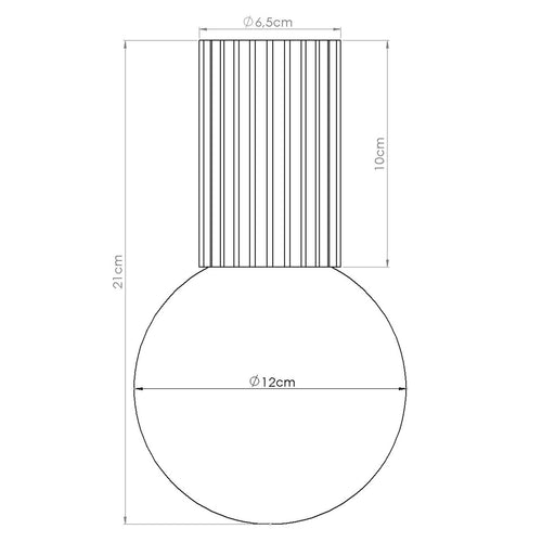 Sollux Lighting Plafondlamp HALO geel IP44 - 12x12x21cm