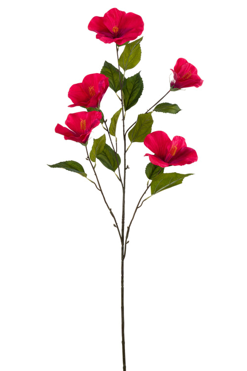 J-Line bloem Hibiscus Sproeier - kunststof - fuchsia - vtwonen shop