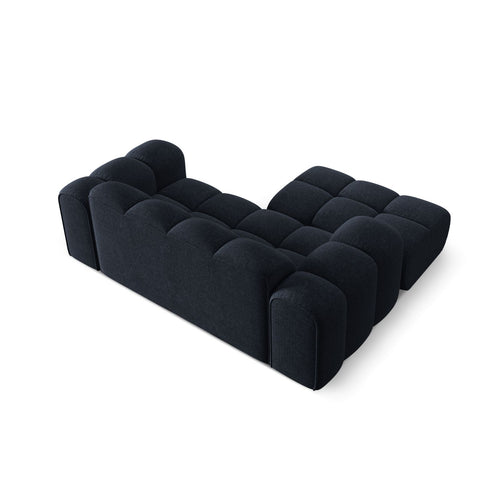 Cosmopolitan Design - Linker hoekbank Treno 2-zits, chenille marineblauw - 164x180x70cm