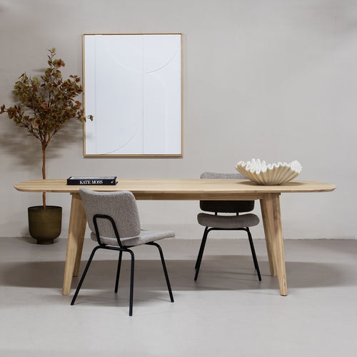 DÉJA Living Eettafel Maeve - Deens Ovaal - Naturel - Eikenhout - 240cm - vtwonen shop