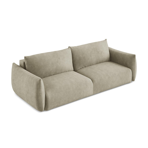 LaMiaSofa 3-zits slaapbank Savona - chenille stof - beige - 230x105x90