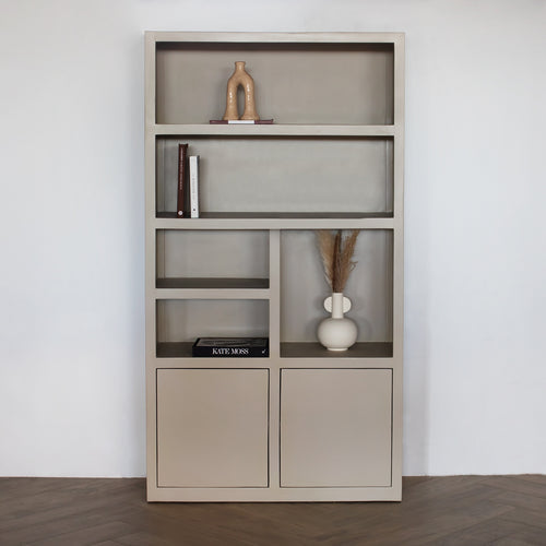 Giga Meubel Wandkast Xander - Hardhout/Hout - Beige - 120x45x220cm - vtwonen shop