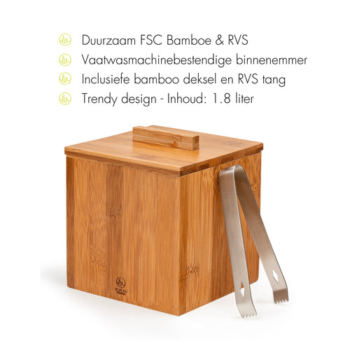 Leopold Vienna - IJsemmer met deksel Barolo + tang 1,8 liter - vtwonen shop