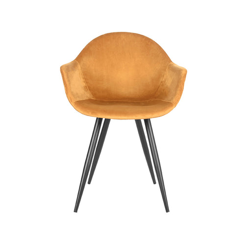 LABEL51 Eetkamerstoel Forli - Geel Velvet - Set van 2 - vtwonen shop