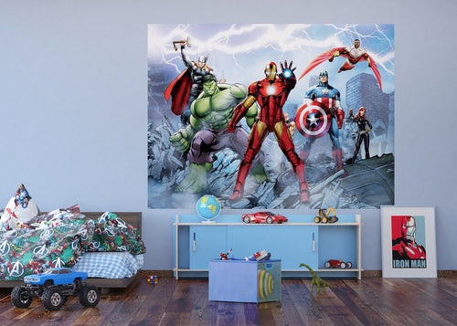 Sanders & Sanders fotobehang The Avengers blauw, rood en groen - 252 x 182 cm - 600968