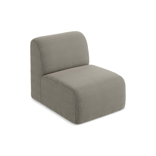 LaMiaSofa Bankmodule midden Cervo - bouclé - grijs - 70x94x75