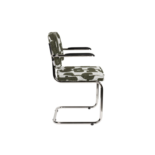 Zuiver Ridge Deco Symbols Eetkamerstoelen Armleuning Groen  - Set van 2