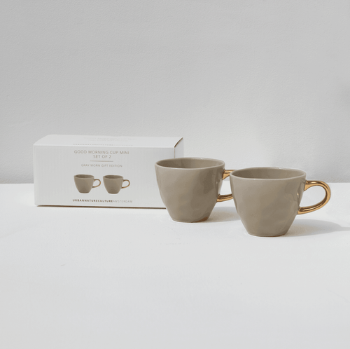 Urban Nature Culture Good Morning kopje Coffee s/2 in gift pack Gray Morn - Ø 8.3x7cm - vtwonen shop