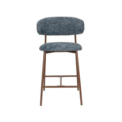 Housecraft Living Claes Barkrukken rugleuning 65 cm Gemêleerd Blauw - Set van 2