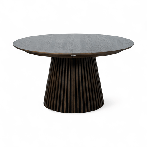 Furnhouse uitschuifbare eettafel Svendborg - Gerookt eikenhout - Ø 140/240x140 cm