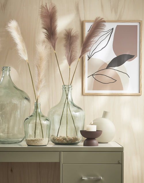 Mica Decorations Diego Fles Vaas - H42 x Ø27 cm - Gerecycled Glas - Transparant - vtwonen shop