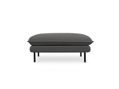 Cosmopolitan Design Poef Vienna structurele stof, donkergrijs - 73x93x43cm