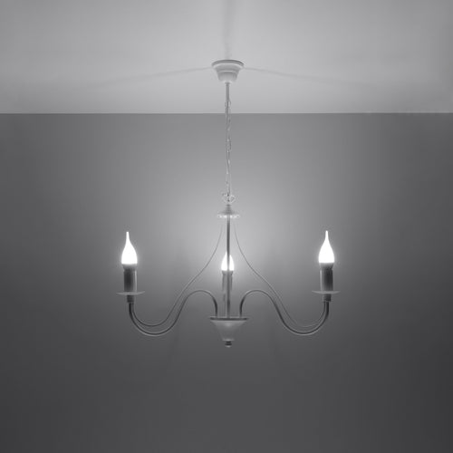 Sollux Lighting Kroonluchter MINERWA 3 wit - 60x60x80cm