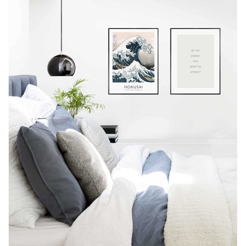 Reinders Wave of Energy schilderijen set -  blauw - woonkamer - 40x30cm