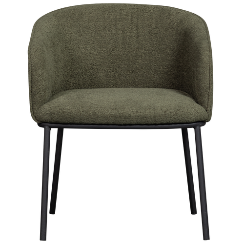 WOOOD eetkamerstoel Leon - Bouclé  - Forest Green - 77x61x63 - vtwonen shop