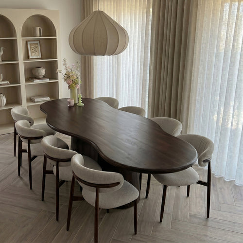 Giga Meubel Eettafel Jessie - Organisch - Mangohout - 220cm