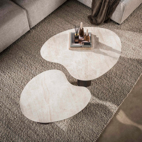 Giga Living Salontafel Ceramo Aperto - Organisch Keramiek - Set Van 2