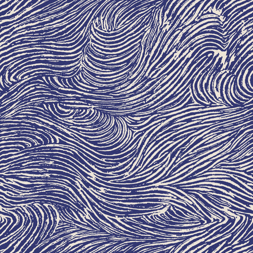 ESTAhome behang 3d golvende lijnen donkerblauw - 50 x 900 cm - 131581 - vtwonen shop