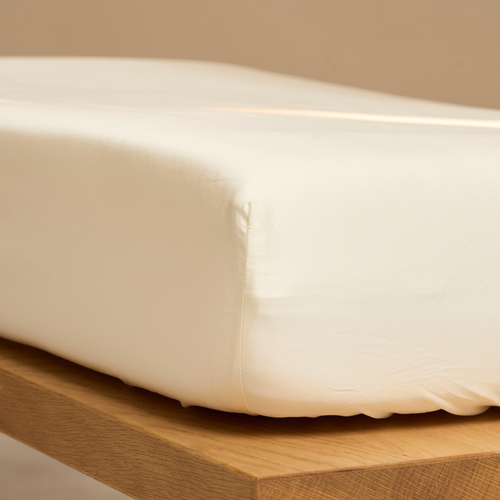 Coco & Cici - Tencel Sateen Hoeslaken Topper 180 x 210 x 5-8 cm - 2 Persoons Beddengoed - Lyocell - Elastiek Rondom - Off White - Extra Zacht - vtwonen shop