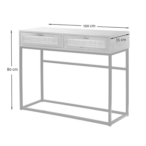 Calicosy - JAYA Design haltafel - Licht hout - 35x100x80 cm