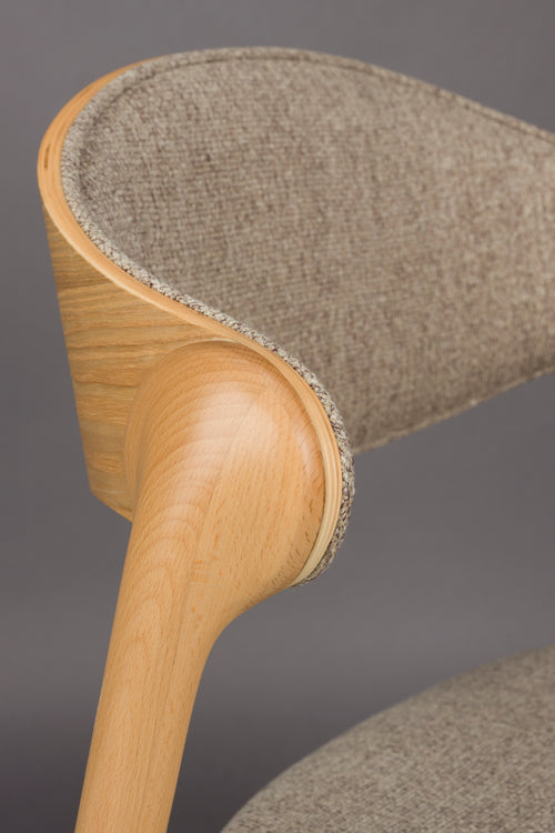 Dutchbone Babington Eetkamerstoelen Naturel - Set van 2 - vtwonen shop