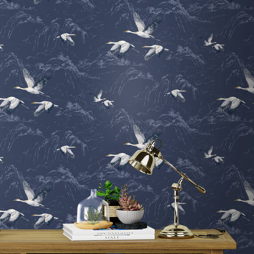 Laura Ashley Vliesbehang - Animalia Midnight - 10mx52cm - vtwonen shop