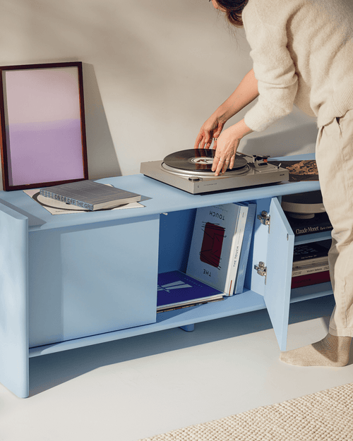 noo.ma Rali TV-meubel 163 cm, babyblauw