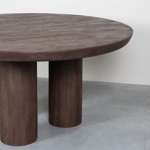 LABEL51 Eettafel Olly - Donkerbruin Mangohout - 150x150x75cm